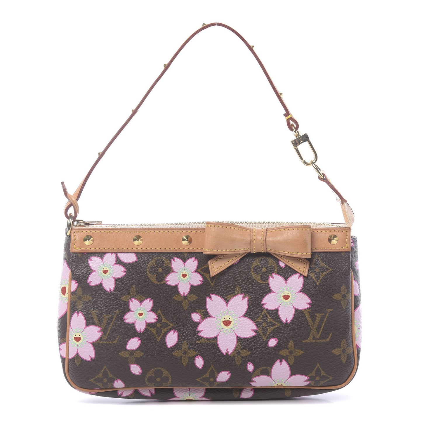 Monogram Cherry Blossom Pochette Accessories Brown