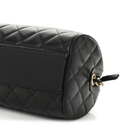 Chanel Caviar Quilted Barrel Clutch With Chain Black 10 of 10