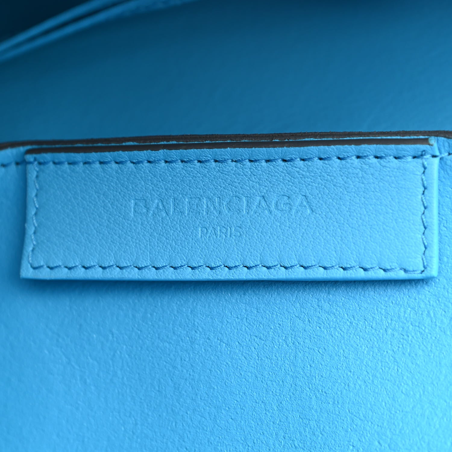 Balenciaga Veau Baltimore Double Sided Medium Everyday Tote Gris Fossile Bleu Turquoise 7 of 12
