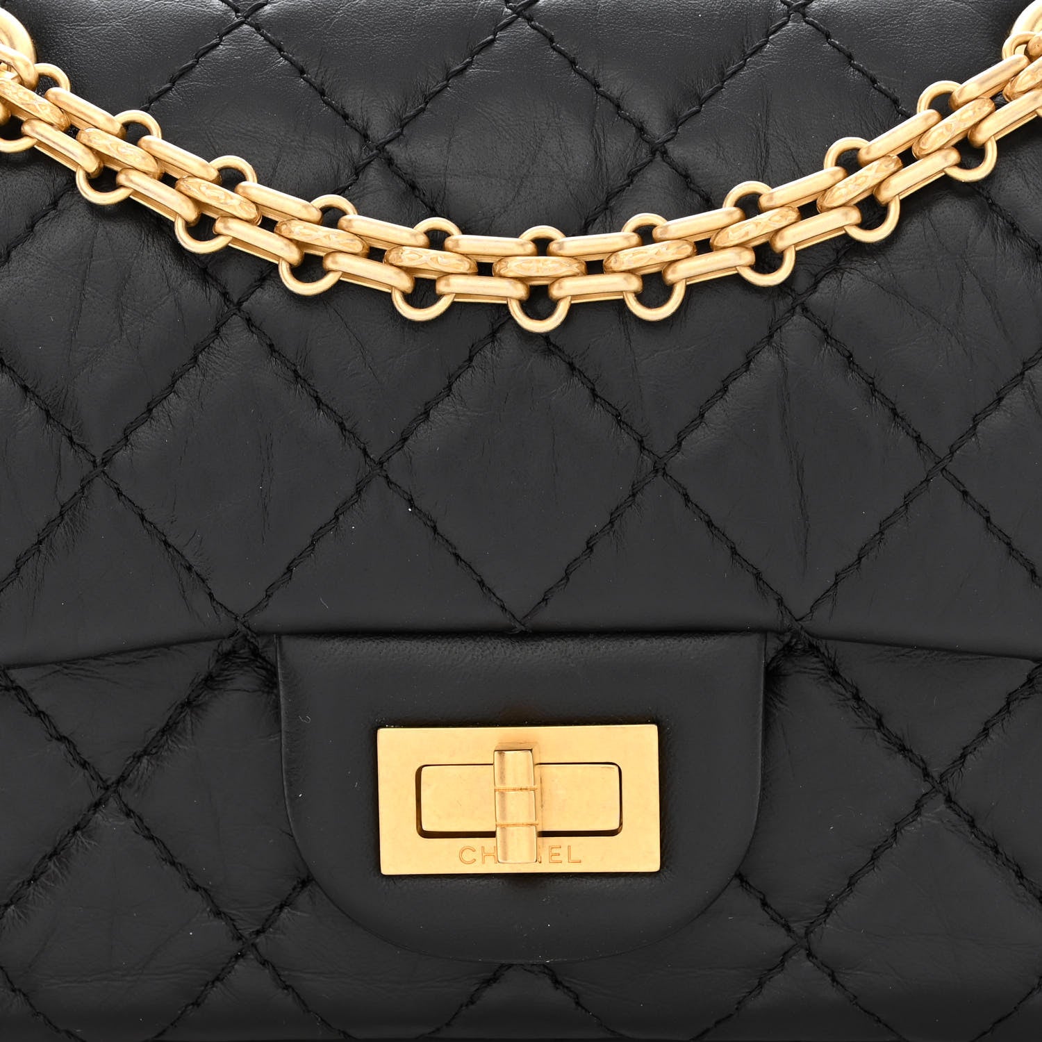 Chanel Aged Calfskin Quilted 2.55 Reissue Mini Flap Black 8 of 11