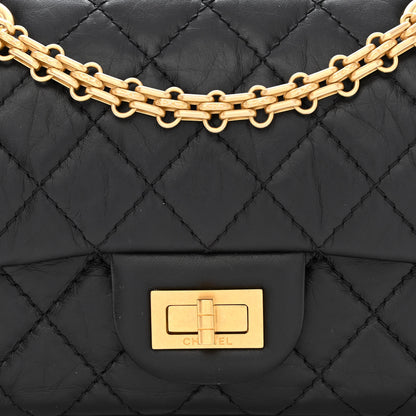 Chanel Aged Calfskin Quilted 2.55 Reissue Mini Flap Black 8 of 11