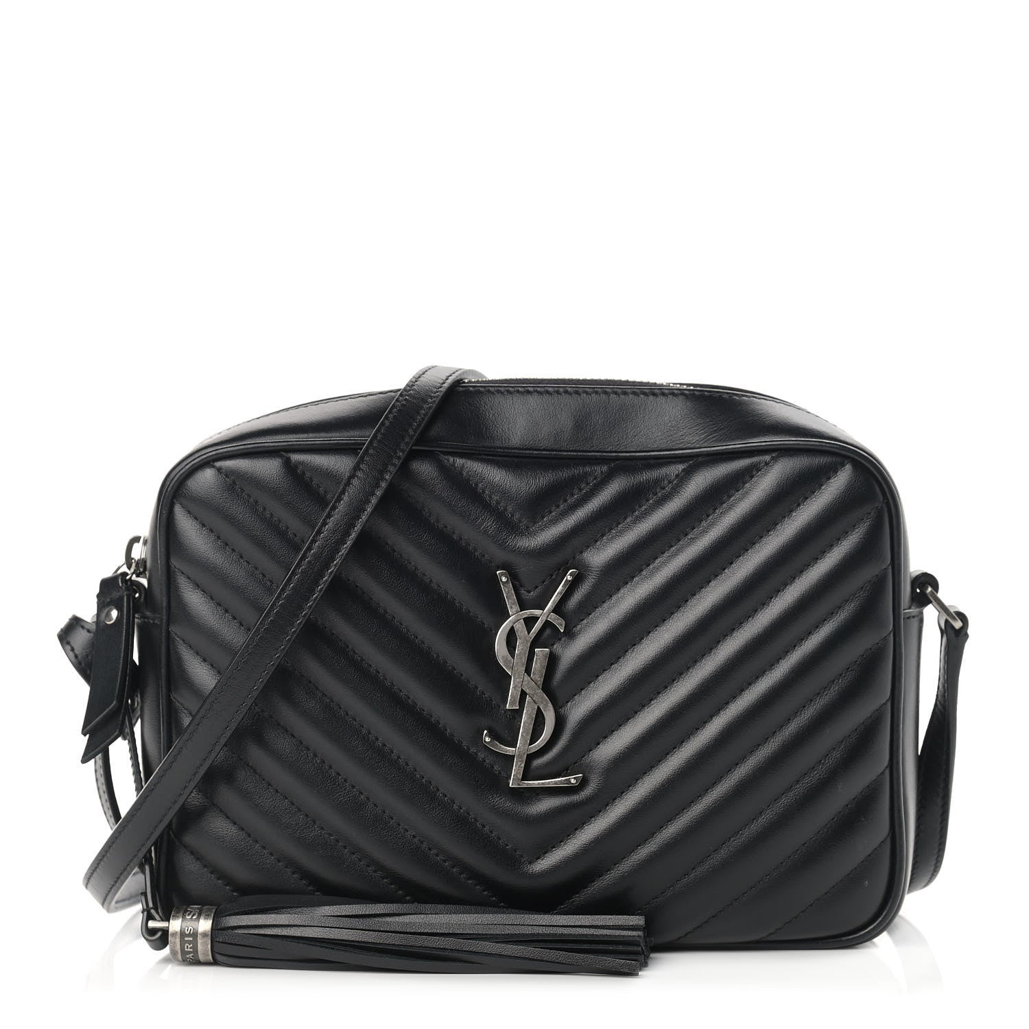 Saint Laurent Calfskin Matelasse Monogram Lou Camera Bag Black 1 of 12