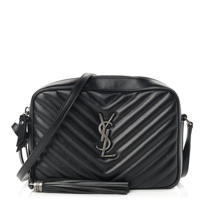 Saint Laurent Calfskin Matelasse Monogram Lou Camera Bag Black 1 of 12