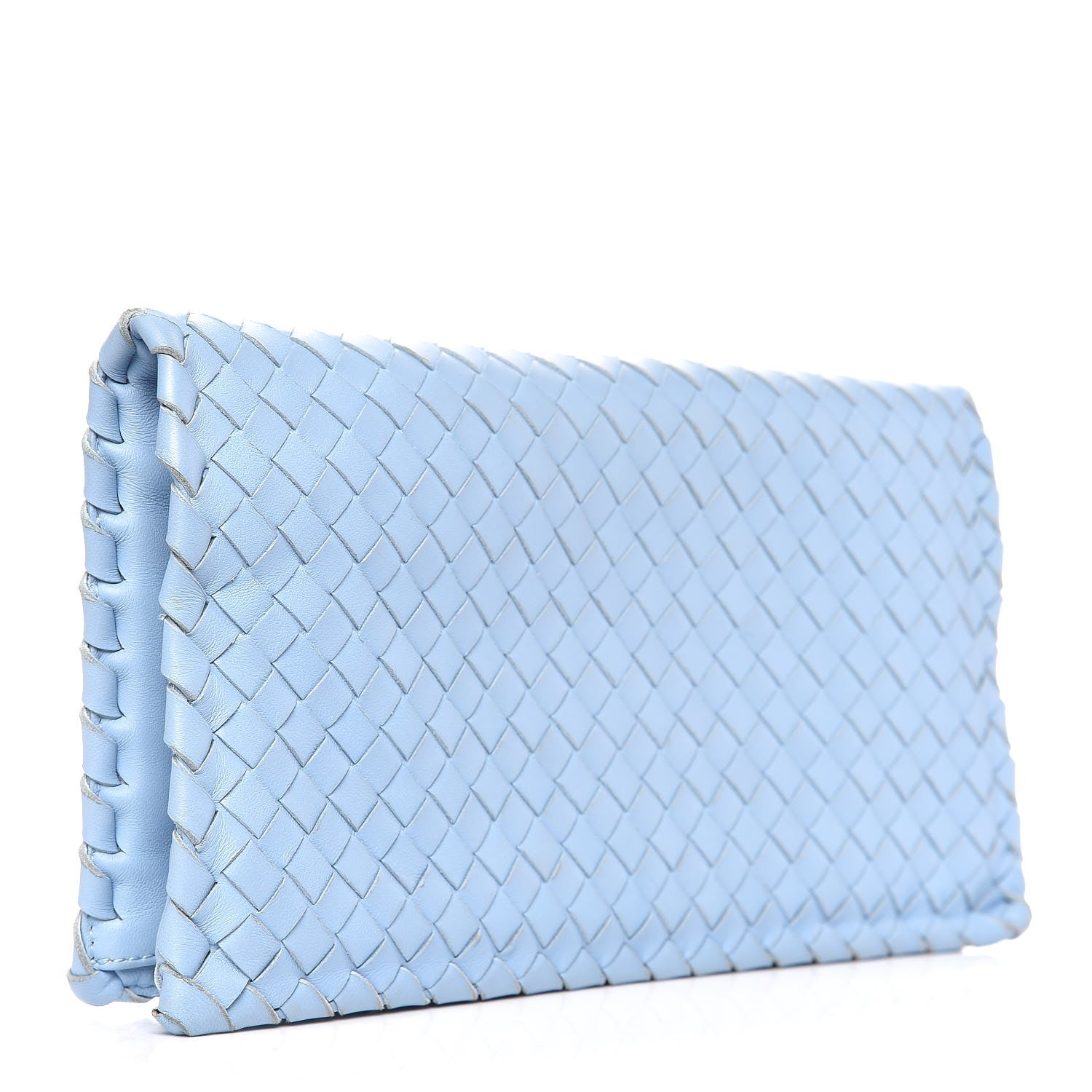 Bottega Veneta Nappa Intrecciato Turnlock Clutch Light Blue 3 of 8