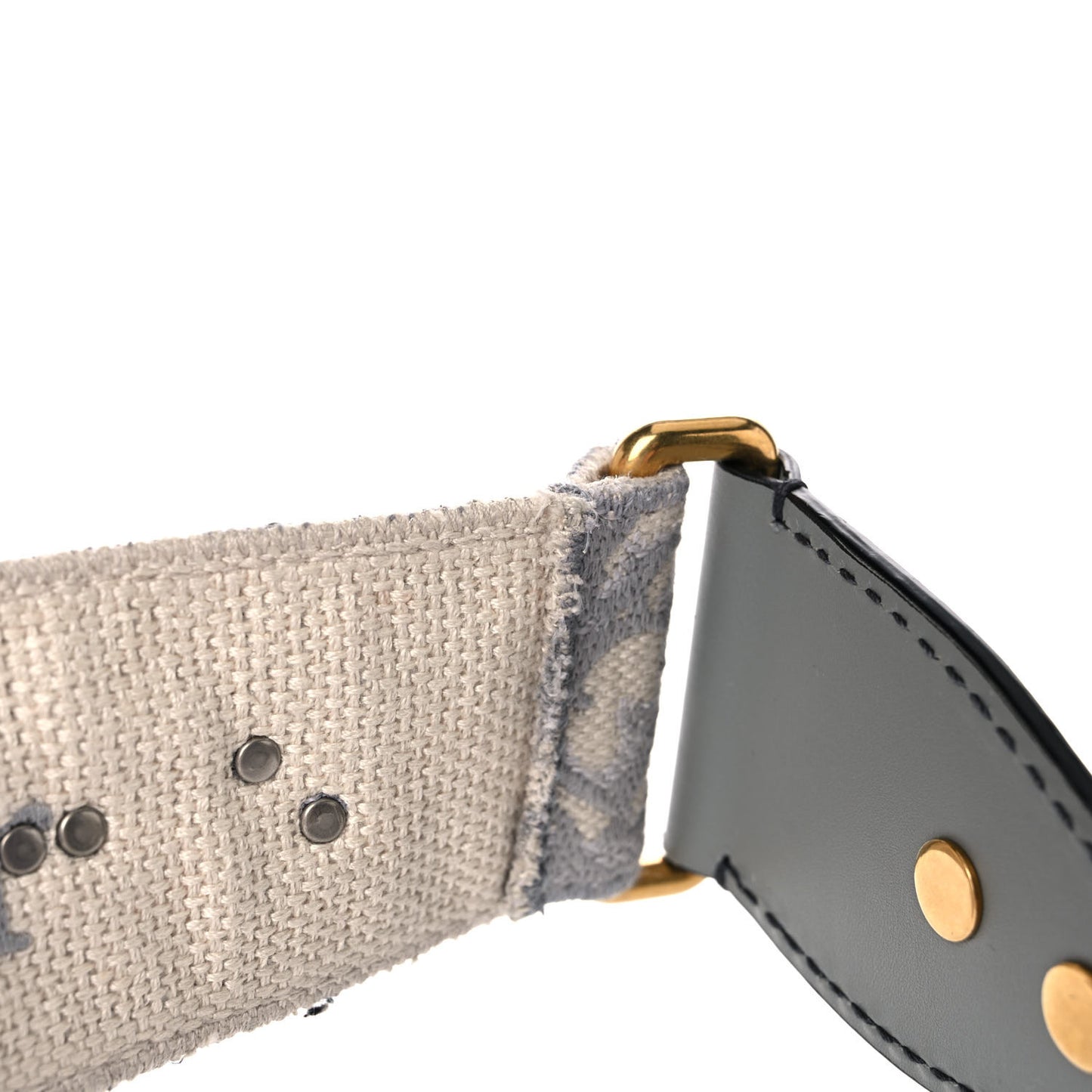 Oblique Studded Shoulder Strap Gris Multicolor