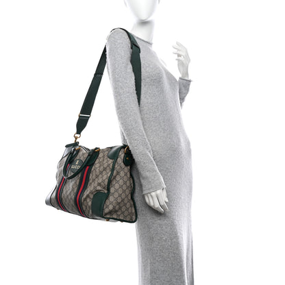 Gucci Soft GG Supreme Monogram Neo VintageWeb Skull Medium Duffle Bag Beige New Acero Green 2 of 20