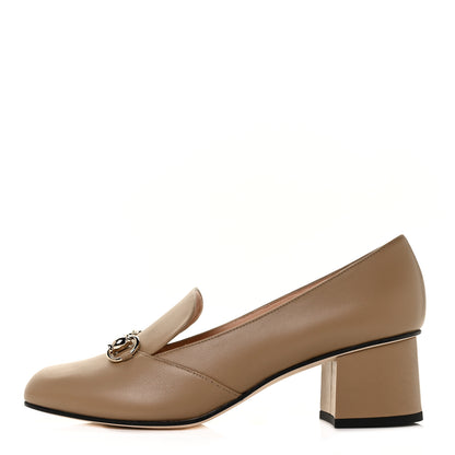 Gucci Calfskin Horsebit Loafer Pumps 39.5 Bright Camel 1 of 9