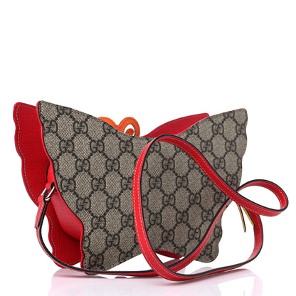 Gucci GG Supreme Monogram Childrens Butterfly Bag Red 3 of 10