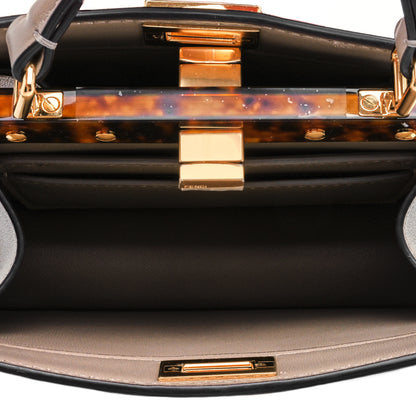 Fendi Shiny Nappa Plexiglass Petite Peekaboo I SEE U Satchel Tortora 7 of 9