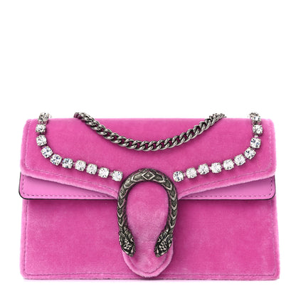 Gucci Velvet Crystal Super Mini Dionysus Shoulder Bag Malva 1 of 15