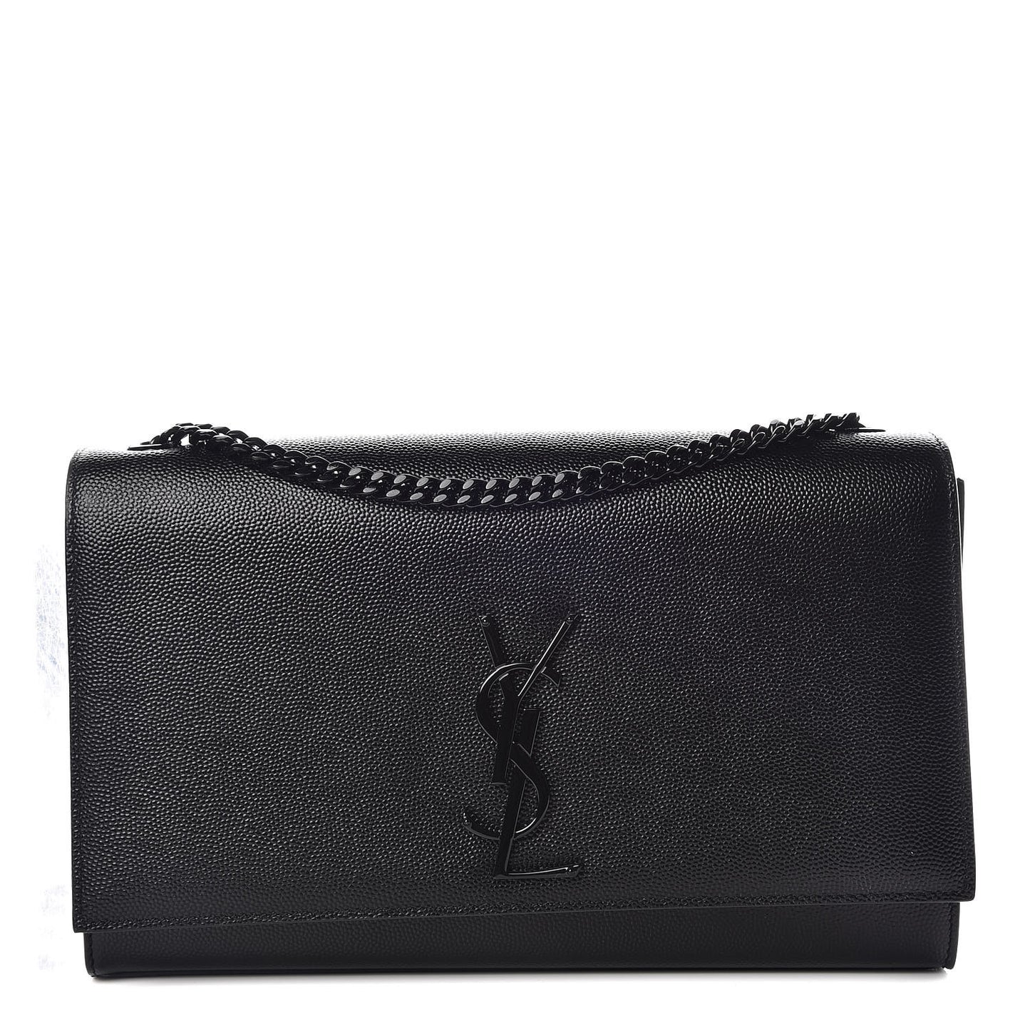 Grain De Poudre Medium Classic Monogram Kate Satchel Black