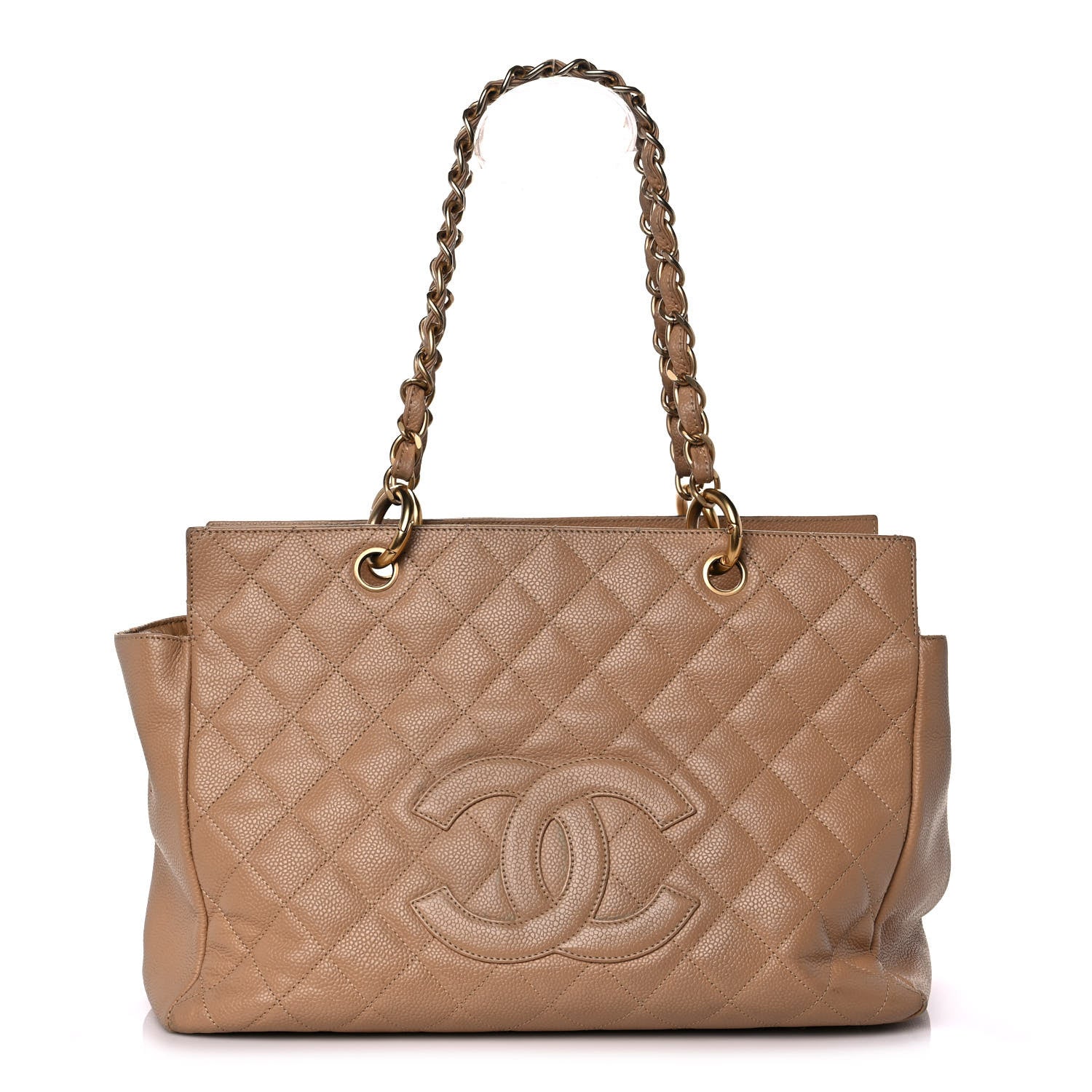 Chanel Caviar Quilted Petit Timeless Tote PTT Beige 1 of 14
