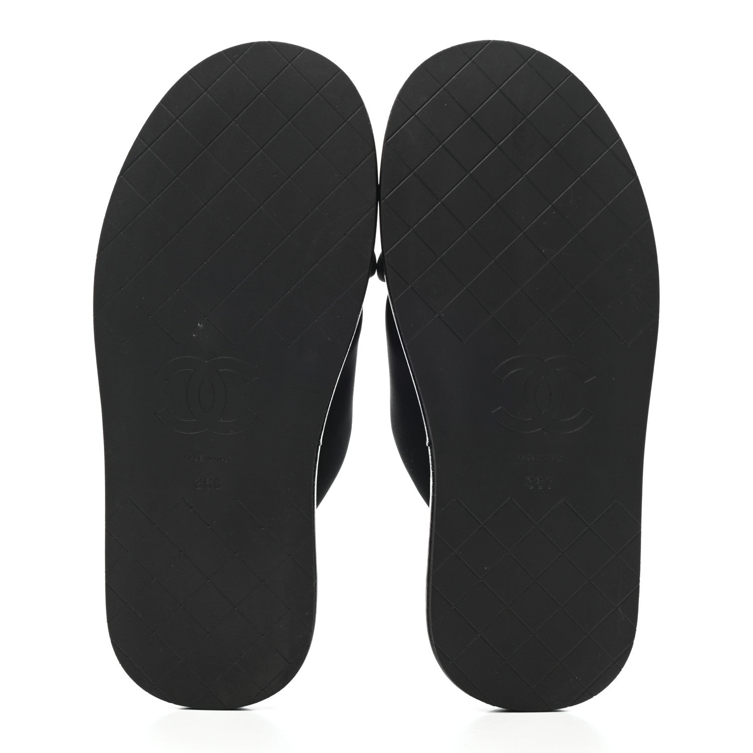 Chanel Fabric CC Mules Sandals 36 Black 5 of 9
