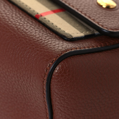 Burberry Calfskin Vintage Check Note Crossbody Bag Tan 9 of 12