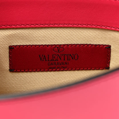 Valentino Garavani Vitello Rockstud Flip Lock Wristlet Clutch Deep Fuxia 7 of 9