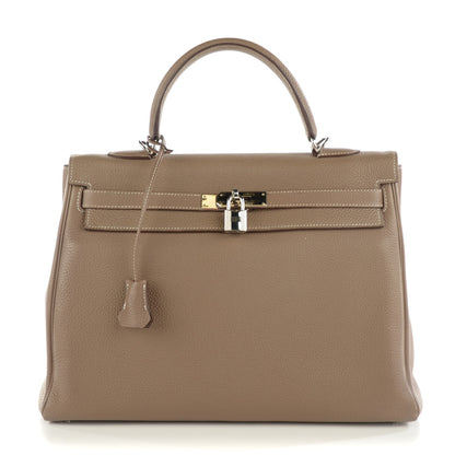Hermes Taurillon Clemence Kelly Retourne 35 Etoupe 1 of 20