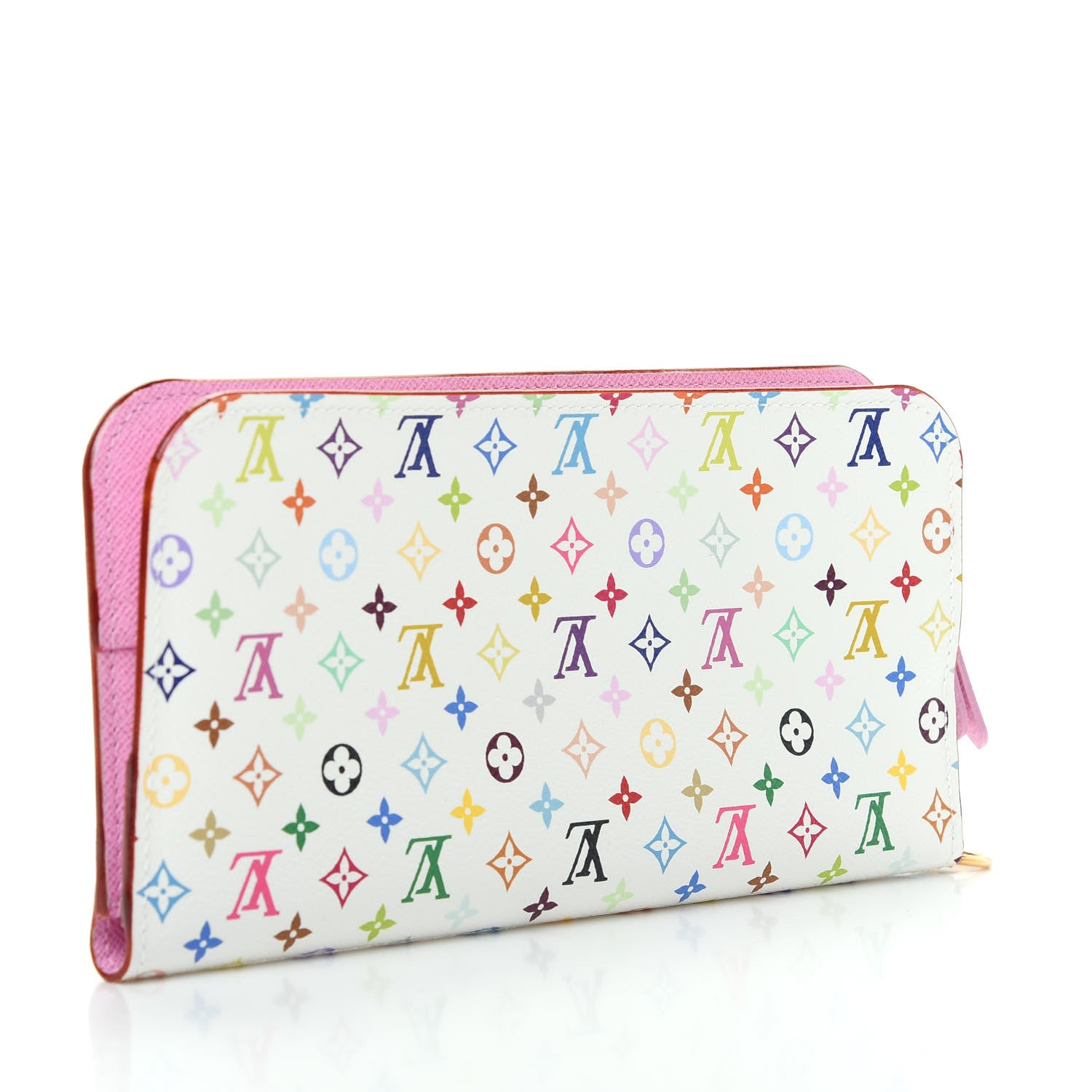 Louis Vuitton Monogram Multicolor Insolite Wallet White Litchi 3 of 8