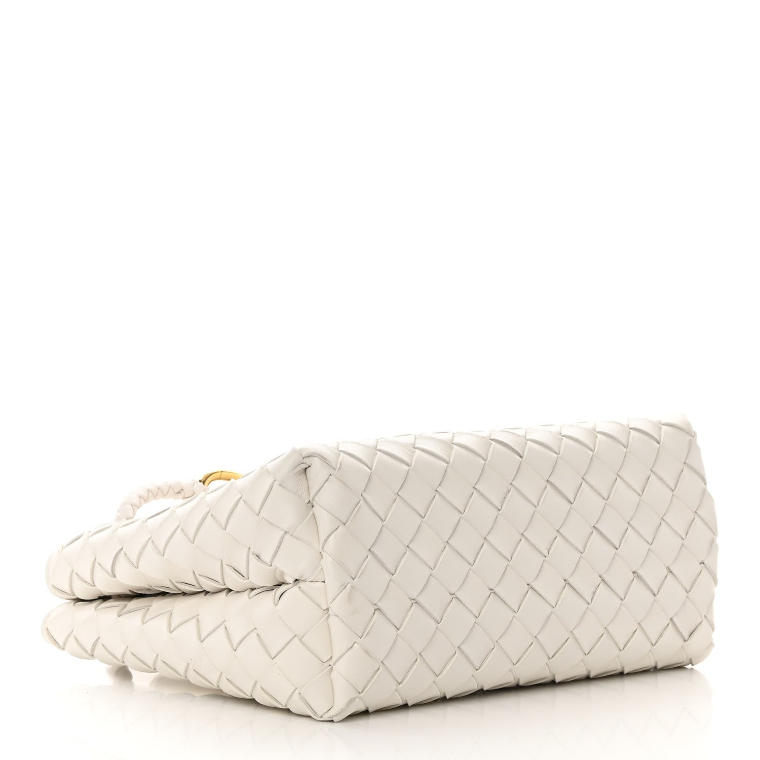 Bottega Veneta Nappa Intrecciato Small Andiamo Shoulder Bag White 4 of 10