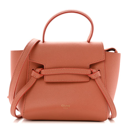 Celine Grained Calfskin Pico Belt Bag Lychee 1 of 13