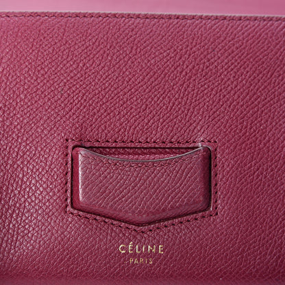Celine Grained Calfskin Medium Trotteur Multifunction Flap Wallet Plum 5 of 8