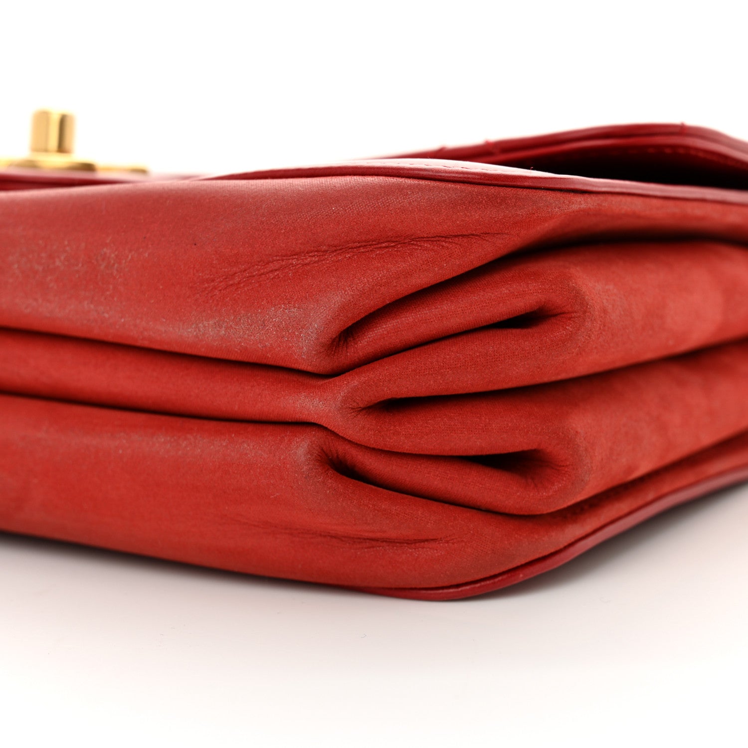 Chanel Iridescent Calfskin Quilted Small Straight Lined Flap Red 10 of 13