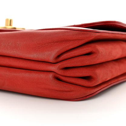 Chanel Iridescent Calfskin Quilted Small Straight Lined Flap Red 10 of 13