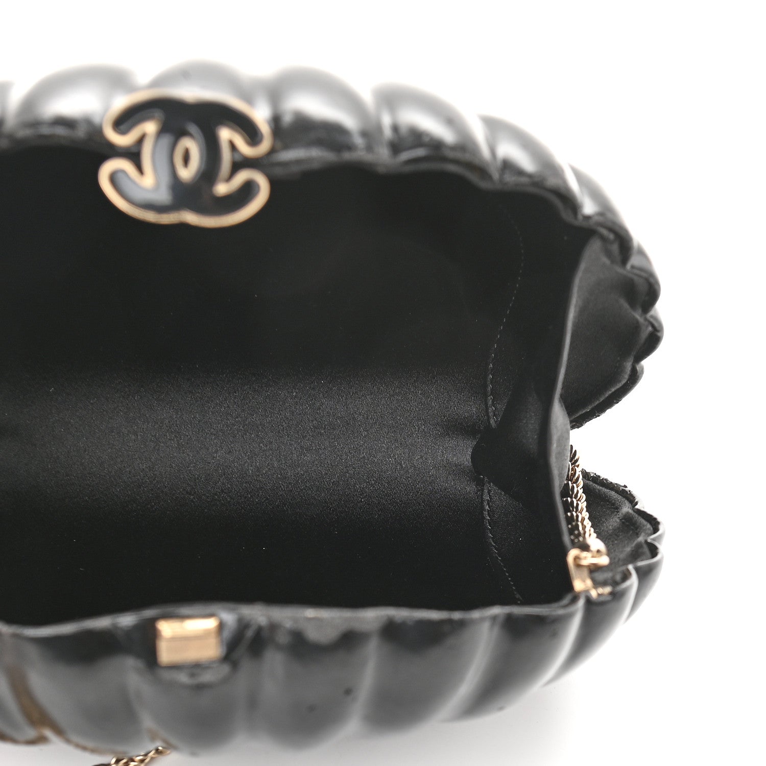 Chanel Vinyl Saint Tropez Evening Clutch Black 4 of 10