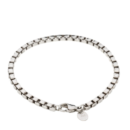 Tiffany Sterling Silver 4mm Venetian Link Bracelet 2 of 4