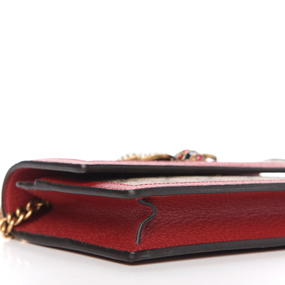 Gucci GG Supreme Monogram Web Queen Margaret Chain Wallet Red 6 of 9