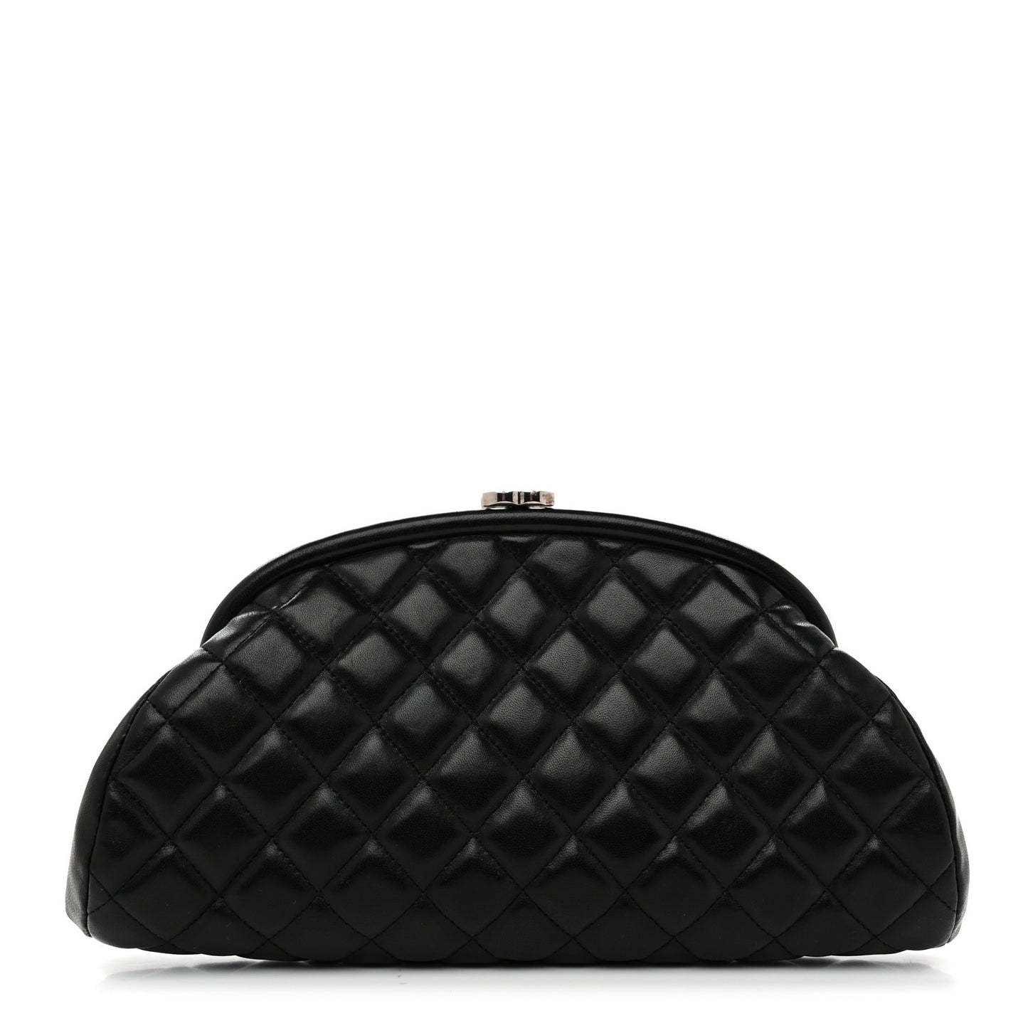 Lambskin Quilted Timeless Clutch Black