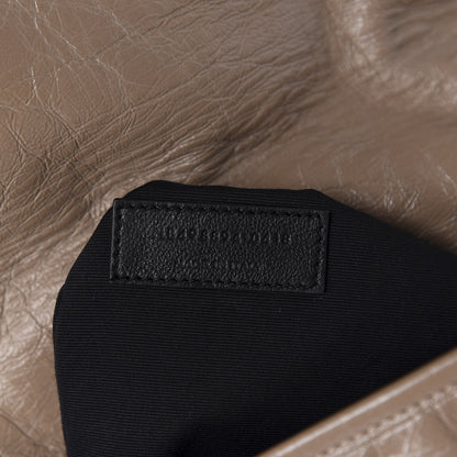 Saint Laurent Crinkled Calfskin Matelasse Monogram Medium Niki Chain Satchel Taupe 10 of 11