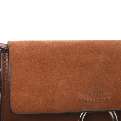 Chloe Suede Calfskin Mini Faye Shoulder Bag Tobacco 7 of 16