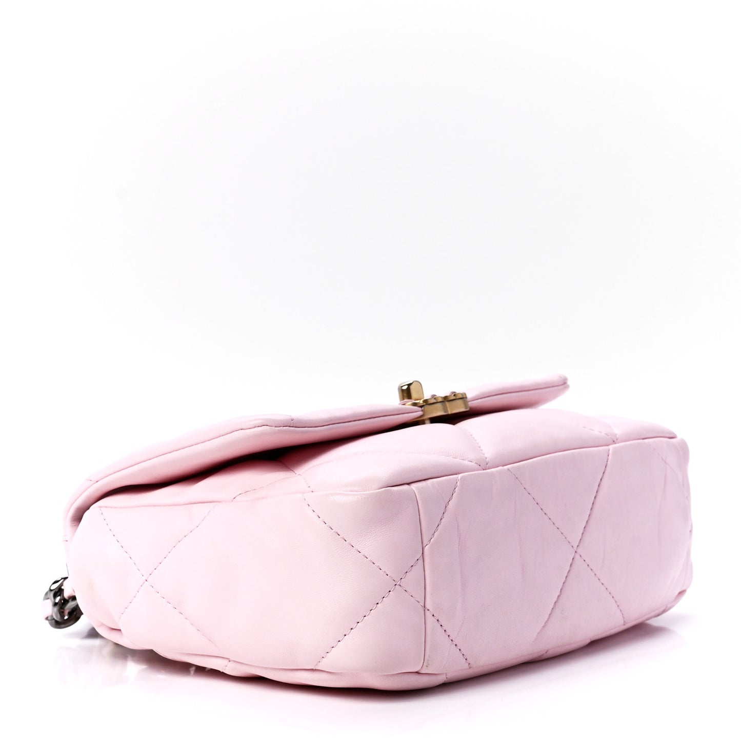 Lambskin Quilted Medium Chanel 19 Flap Light Pink