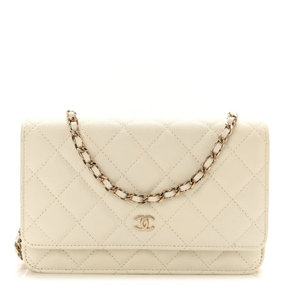 Chanel Caviar Quilted Wallet On Chain WOC White 1 of 11