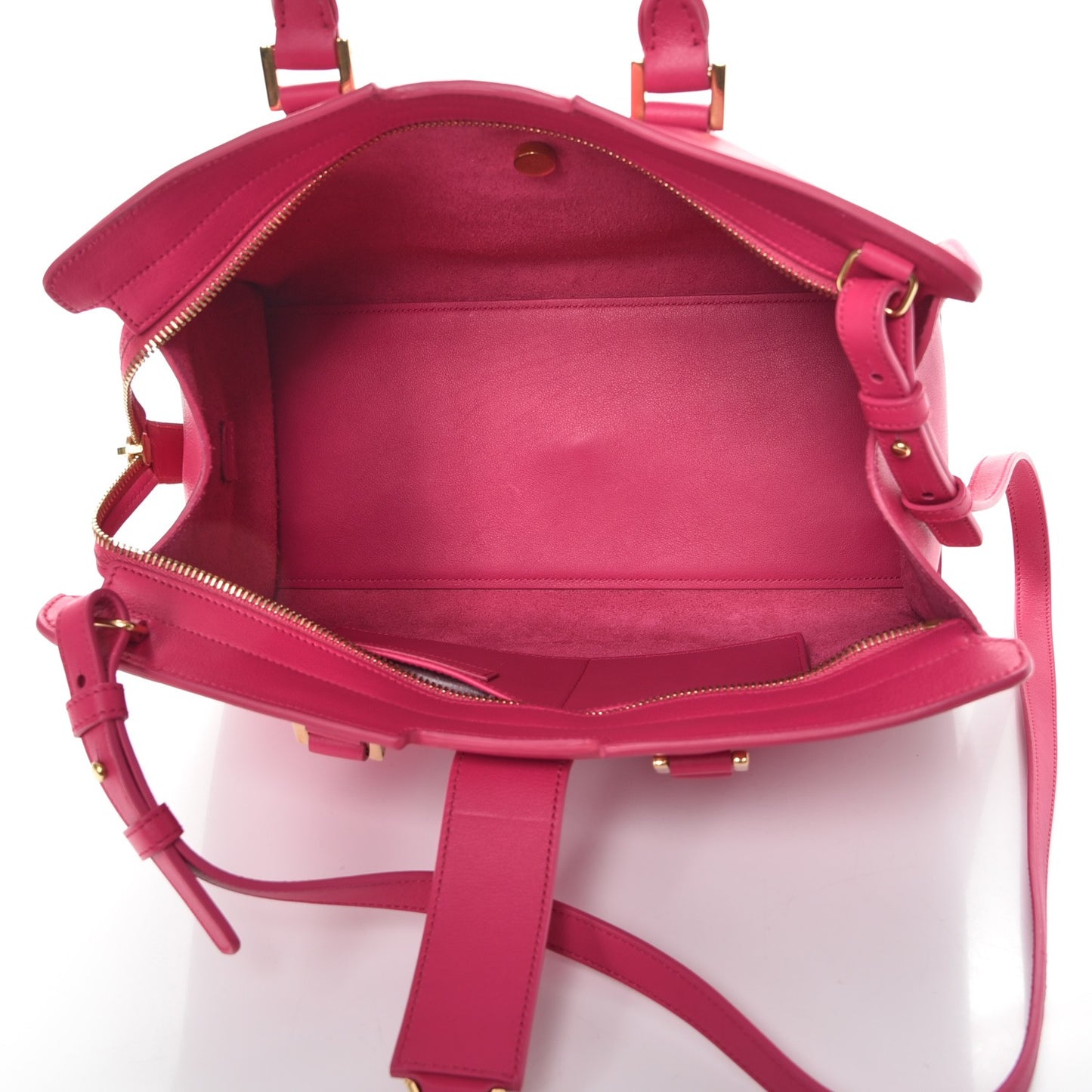 Calfskin Small Monogram Cabas Fuchsia
