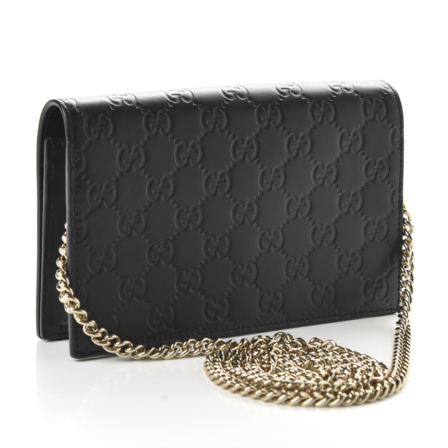 Guccissima Signature Bowy Chain Wallet Black
