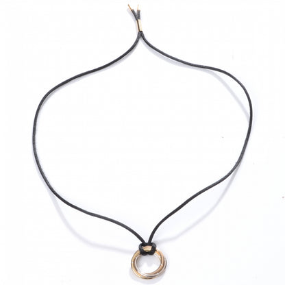 Cartier 18K Pink Yellow White Gold Diamond Trinity Cord Necklace 6 of 7