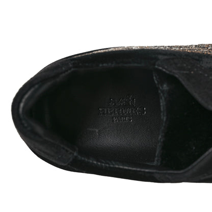 Hermes Velvet Womens Wing Sneakers 38.5 Black 8 of 9