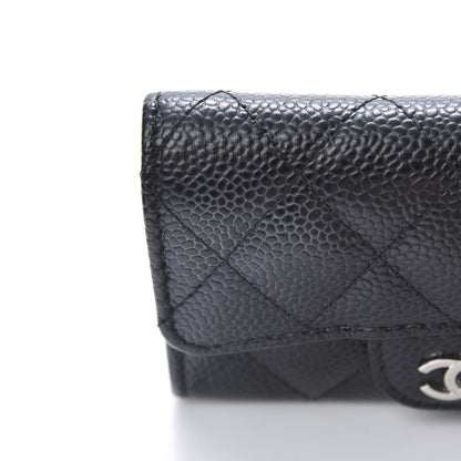 Chanel Caviar Quilted Flap Card Holder Wallet Black 10 of 13