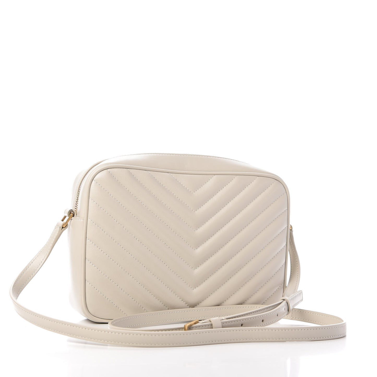 Calfskin Matelasse Monogram Lou Camera Bag Crema Soft