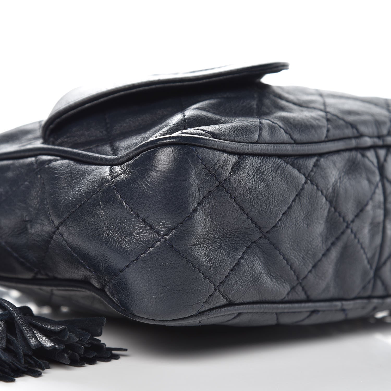 Chanel Lambskin Quilted CC Tassel Camera Case Blue 10 of 11