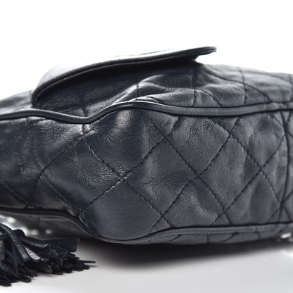 Chanel Lambskin Quilted CC Tassel Camera Case Blue 10 of 11