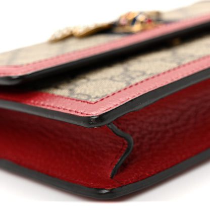 Gucci GG Supreme Monogram Web Queen Margaret Chain Wallet Red 8 of 10