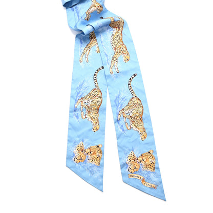 Hermes Silk Guepards Maxi Twilly Slim 2 of 4