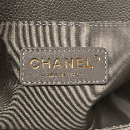 Chanel Caviar Quilted Small Boy Flap Light Grey 6 of 10