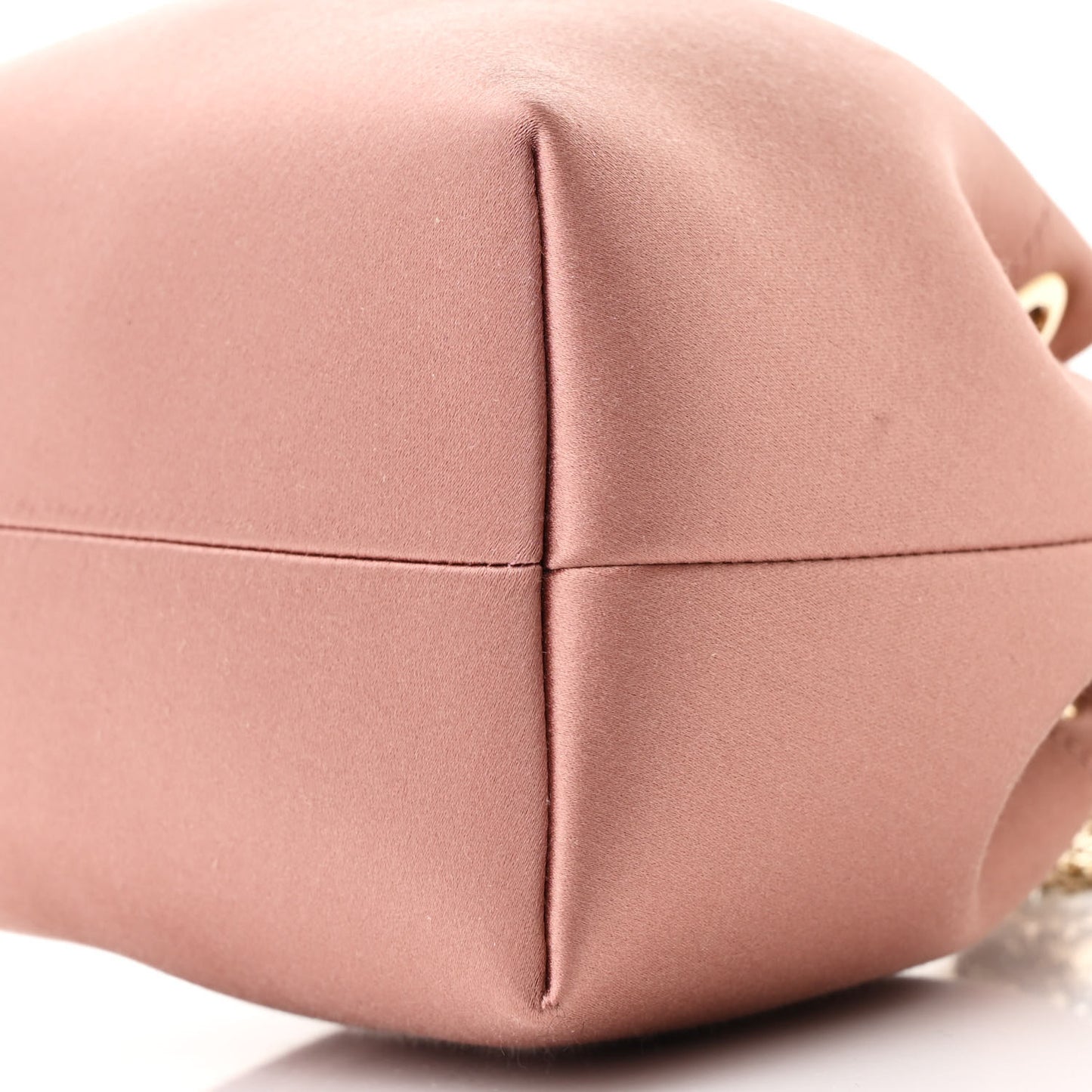 Satin Crystal Embellished Top Handle Bon Bon Bag Blush