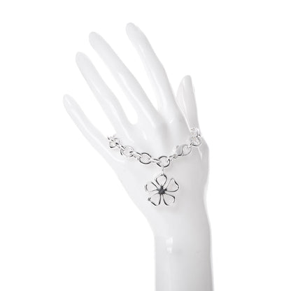 Tiffany Sterling Silver Flower Charm Bracelet 2 of 4