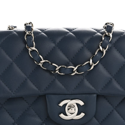 Chanel Lambskin Quilted Mini Rectangular Flap Blue 8 of 14