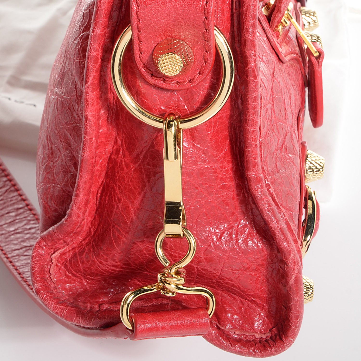 Balenciaga Agneau Giant 12 Gold Hardware Mini City Rouge Cardinal 12 of 12