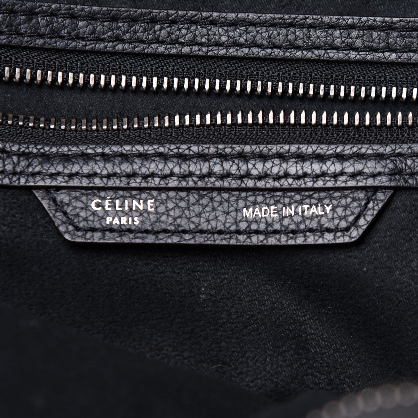 Drummed Calfskin Mini Luggage Black